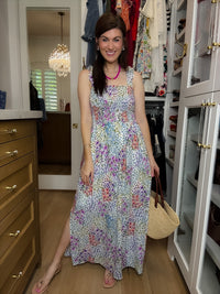 Summer Garden Smocked Maxi Dress