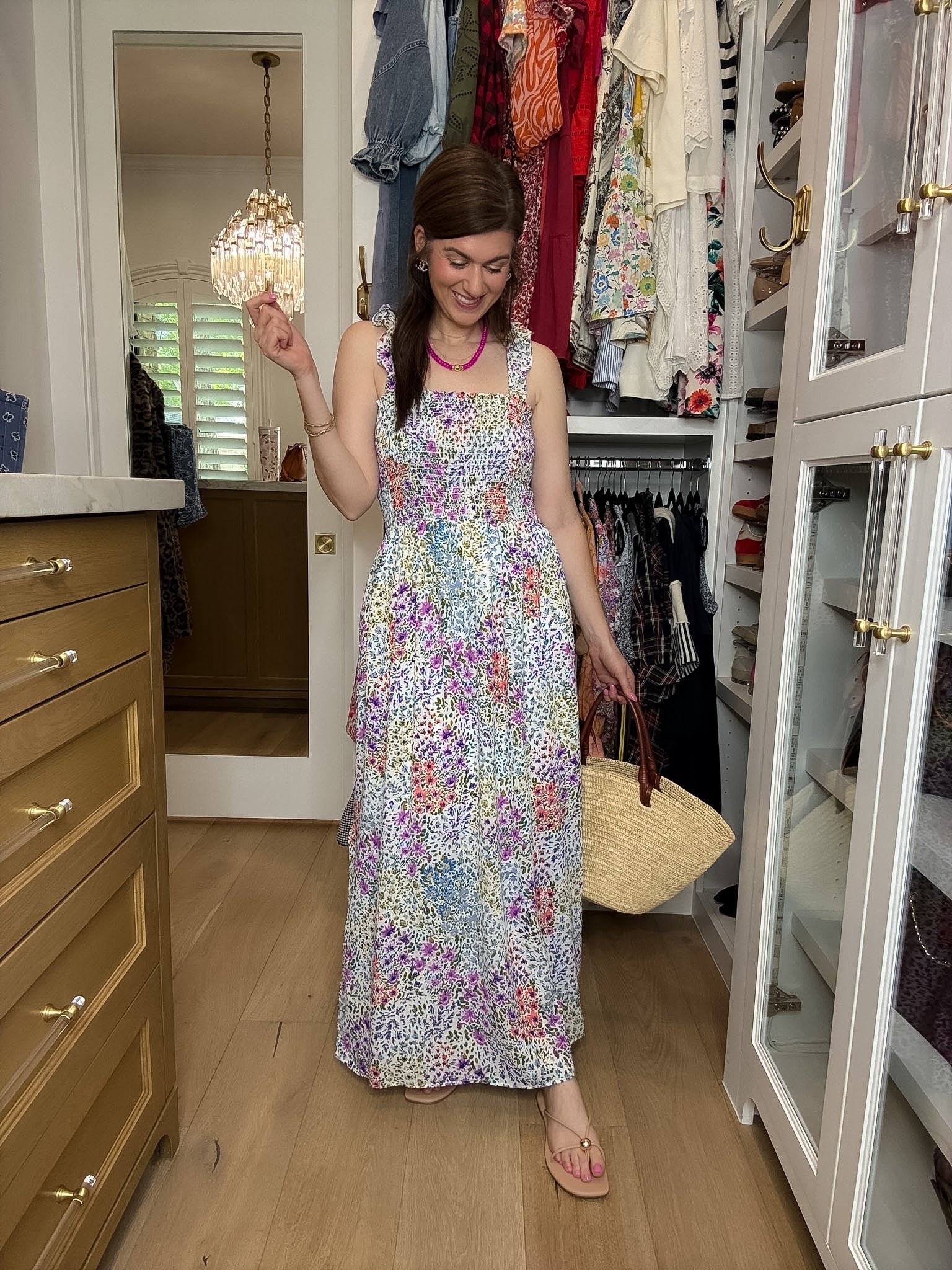 Summer Garden Smocked Maxi Dress