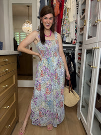 Summer Garden Smocked Maxi Dress