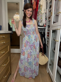 Summer Garden Smocked Maxi Dress