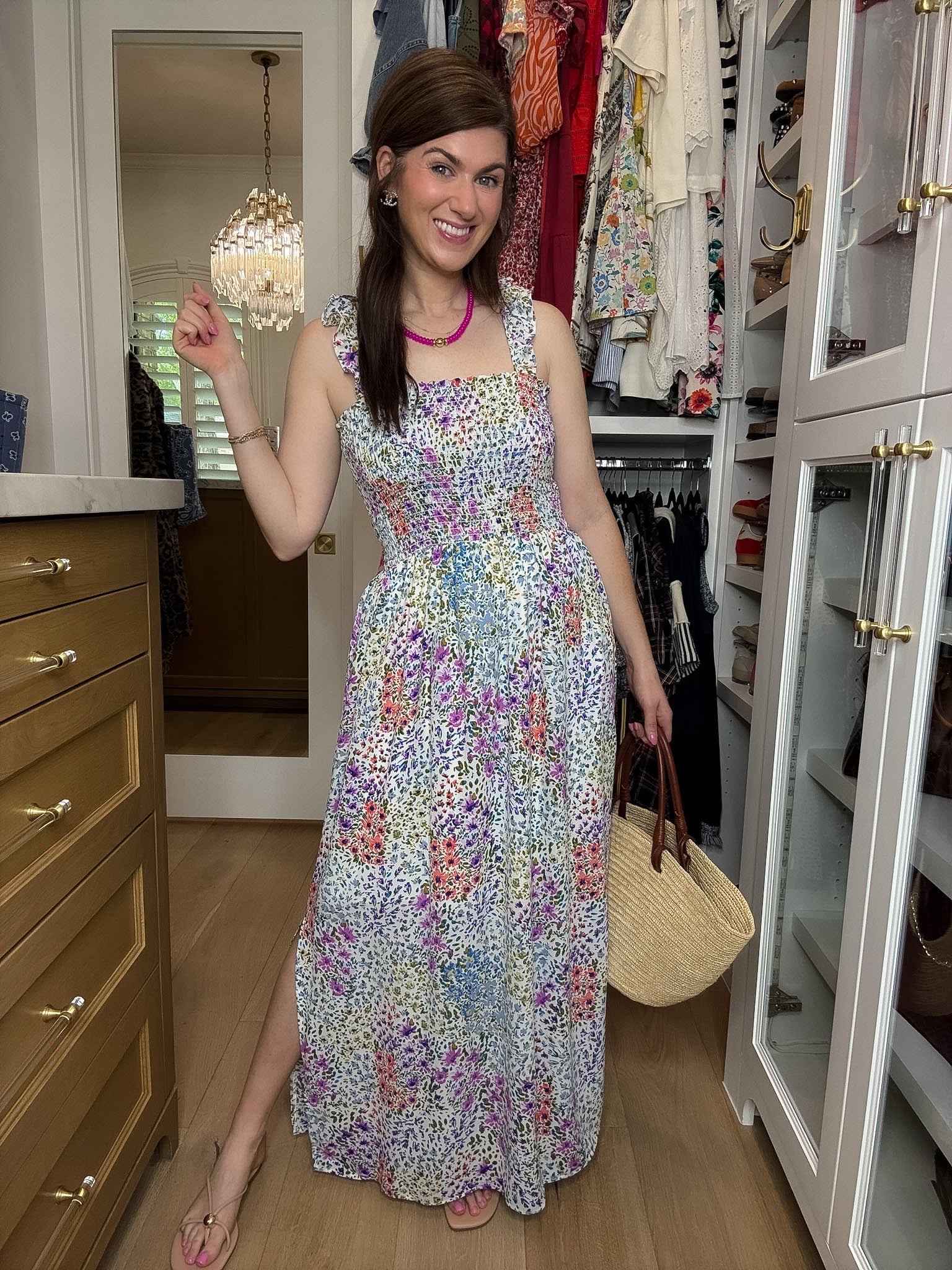 Summer Garden Smocked Maxi Dress