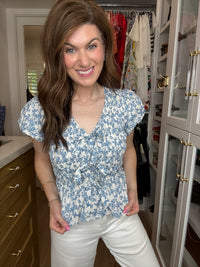 Hydrangea Lane Smocked Top