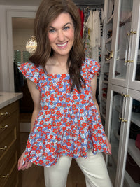Firecracker Floral Top
