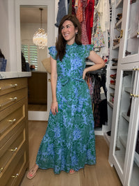 Sugarips Riah Button Down Maxi Dress in Tressa Floral
