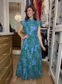 Sugarips Riah Button Down Maxi Dress in Tressa Floral