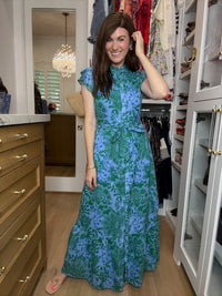 Sugarips Riah Button Down Maxi Dress in Tressa Floral