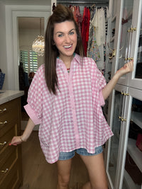 Sweet on Summer Gingham Button Down
