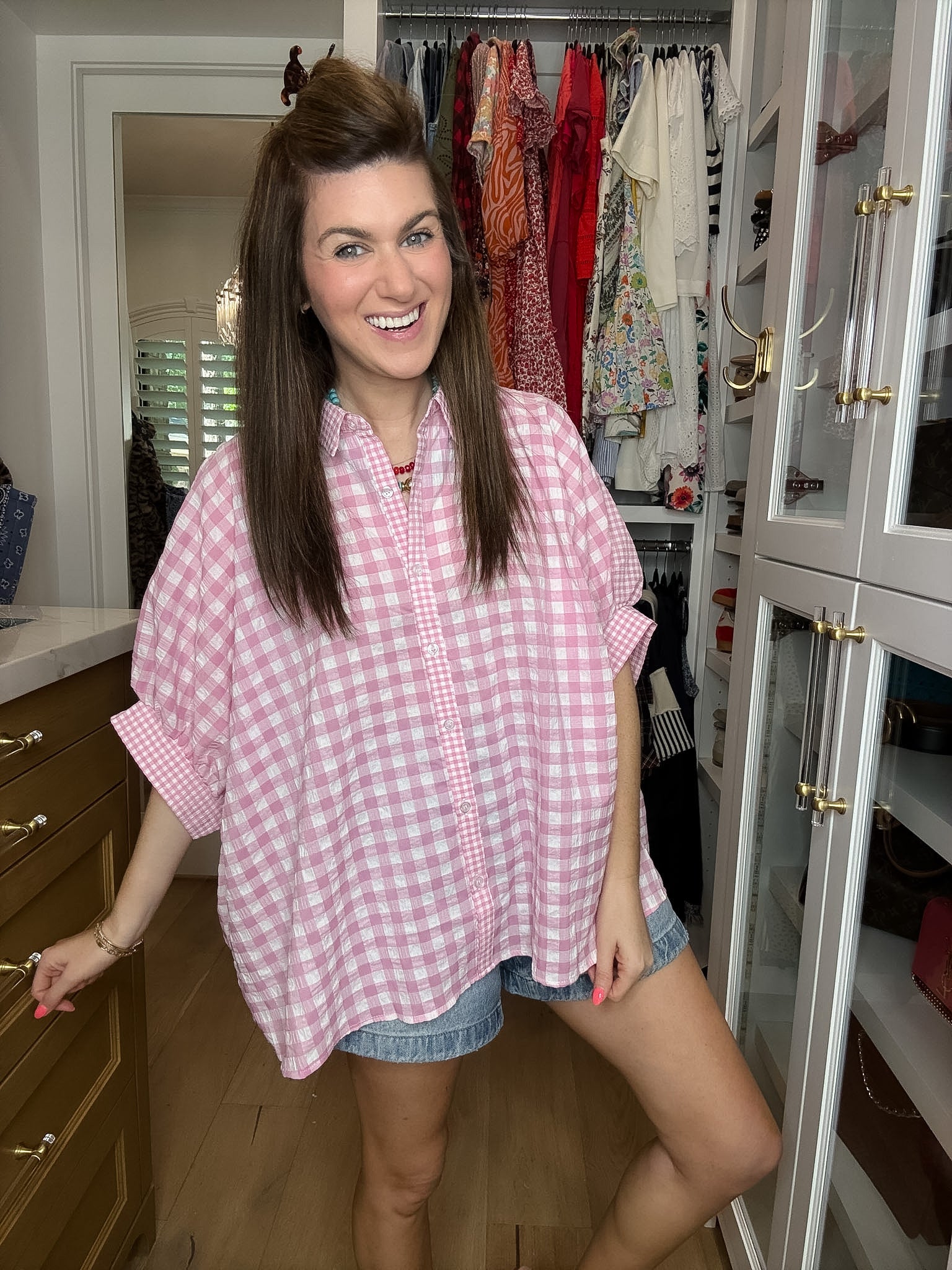 Sweet on Summer Gingham Button Down