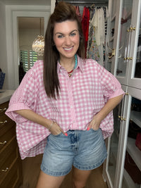 Sweet on Summer Gingham Button Down
