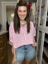Sweet on Summer Gingham Button Down