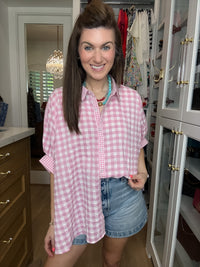 Sweet on Summer Gingham Button Down