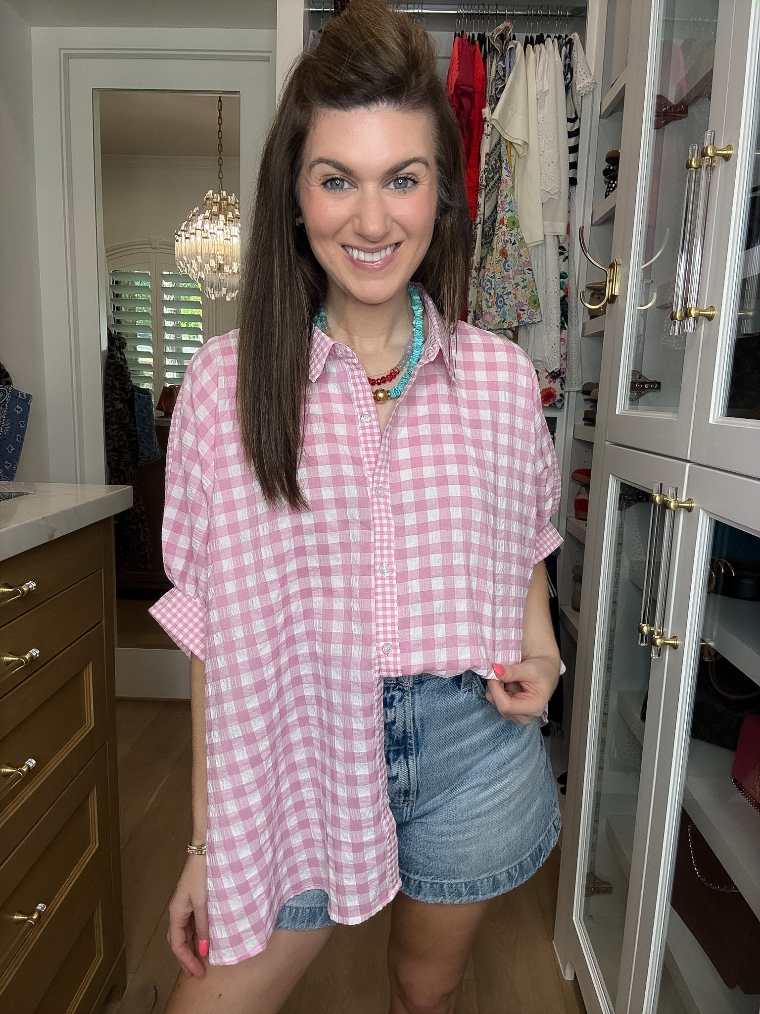 Sweet on Summer Gingham Button Down
