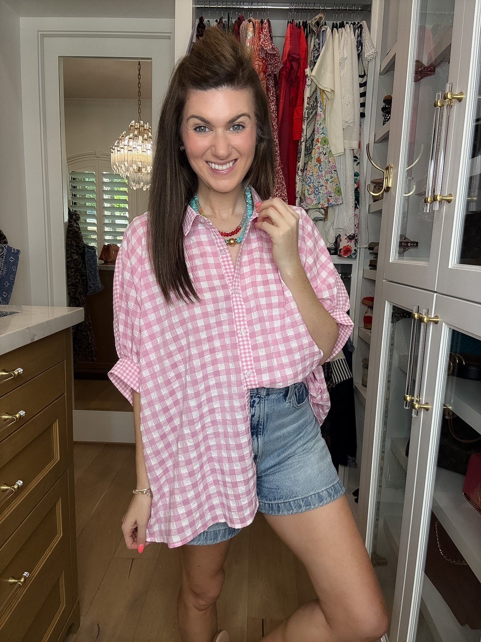 Sweet on Summer Gingham Button Down