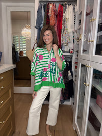 Flower Market Stripe Button Down