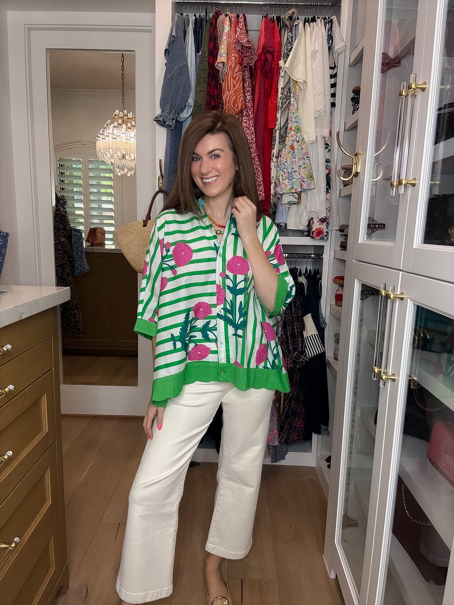 Flower Market Stripe Button Down