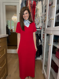Simply Styled Maxi Dress in Red