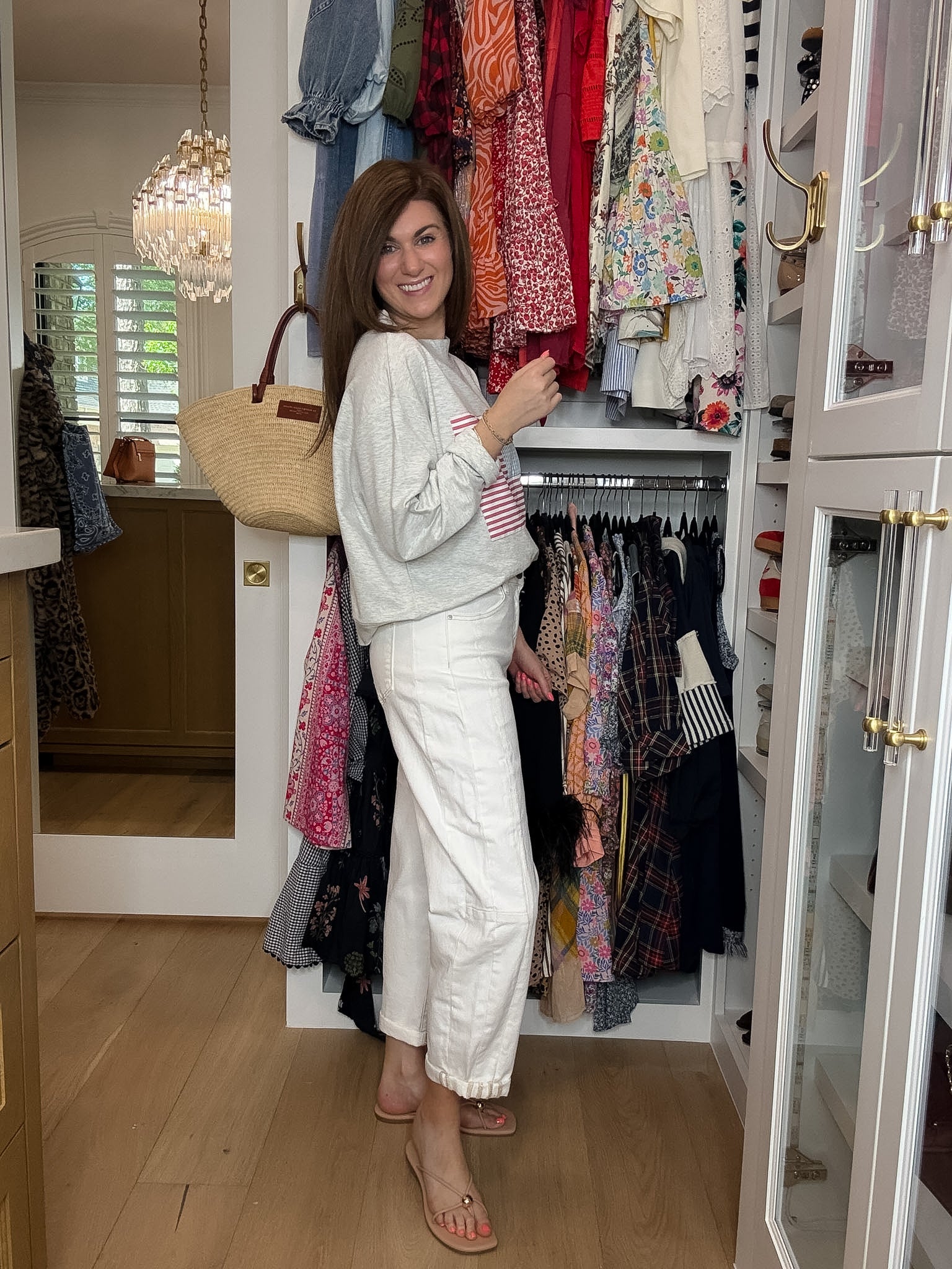 Risen Cape Cod High Rise Cream Barrel Jeans