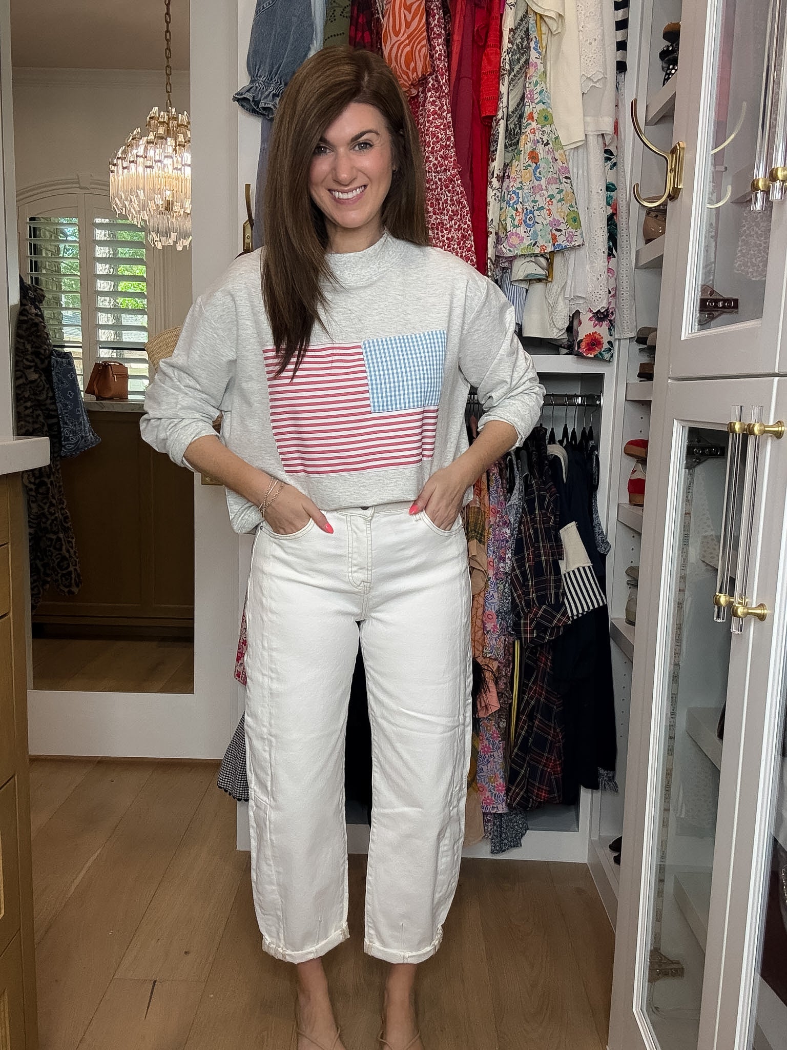 Risen Cape Cod High Rise Cream Barrel Jeans