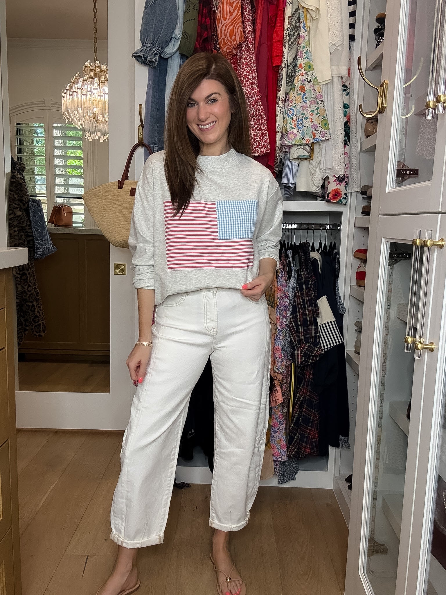 Risen Cape Cod High Rise Cream Barrel Jeans