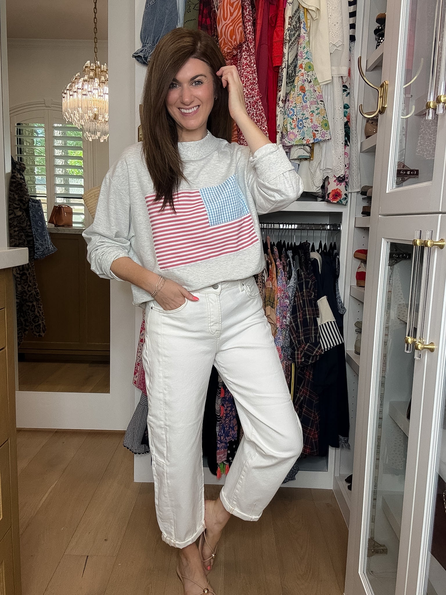 Risen Cape Cod High Rise Cream Barrel Jeans