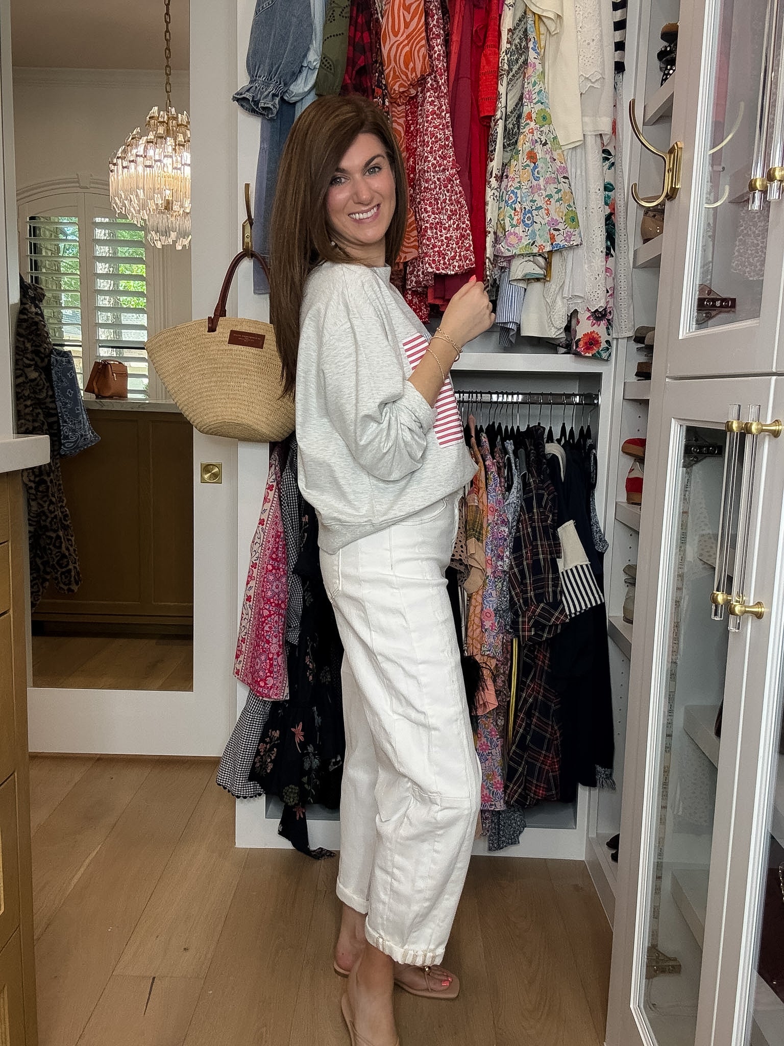 Risen Cape Cod High Rise Cream Barrel Jeans