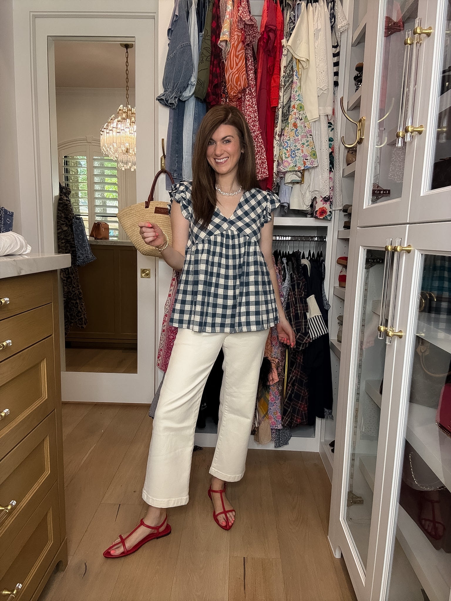 SALE! Susannah Gingham Top in Navy *Final Sale*