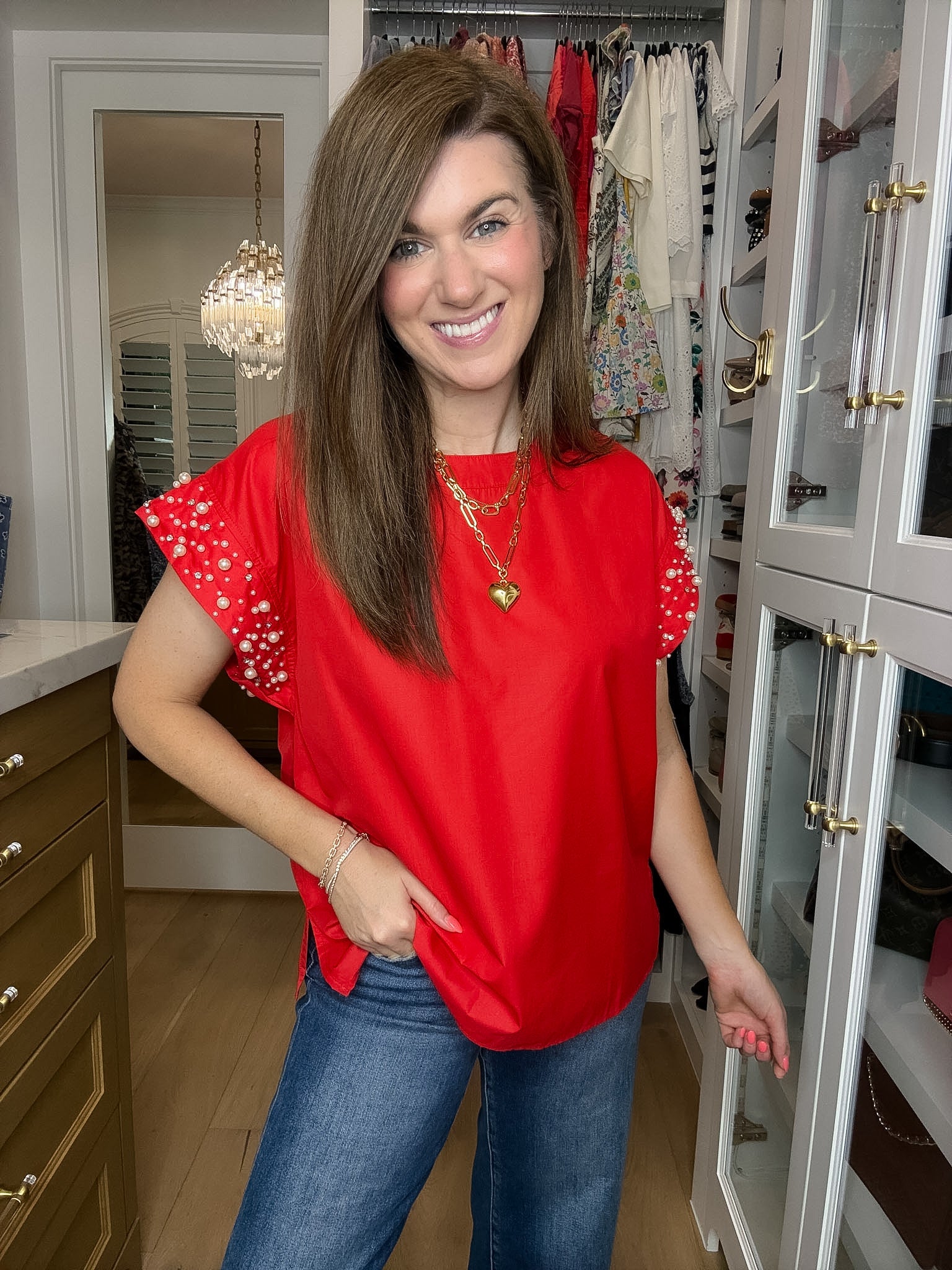 Timeless Charm Top in Red