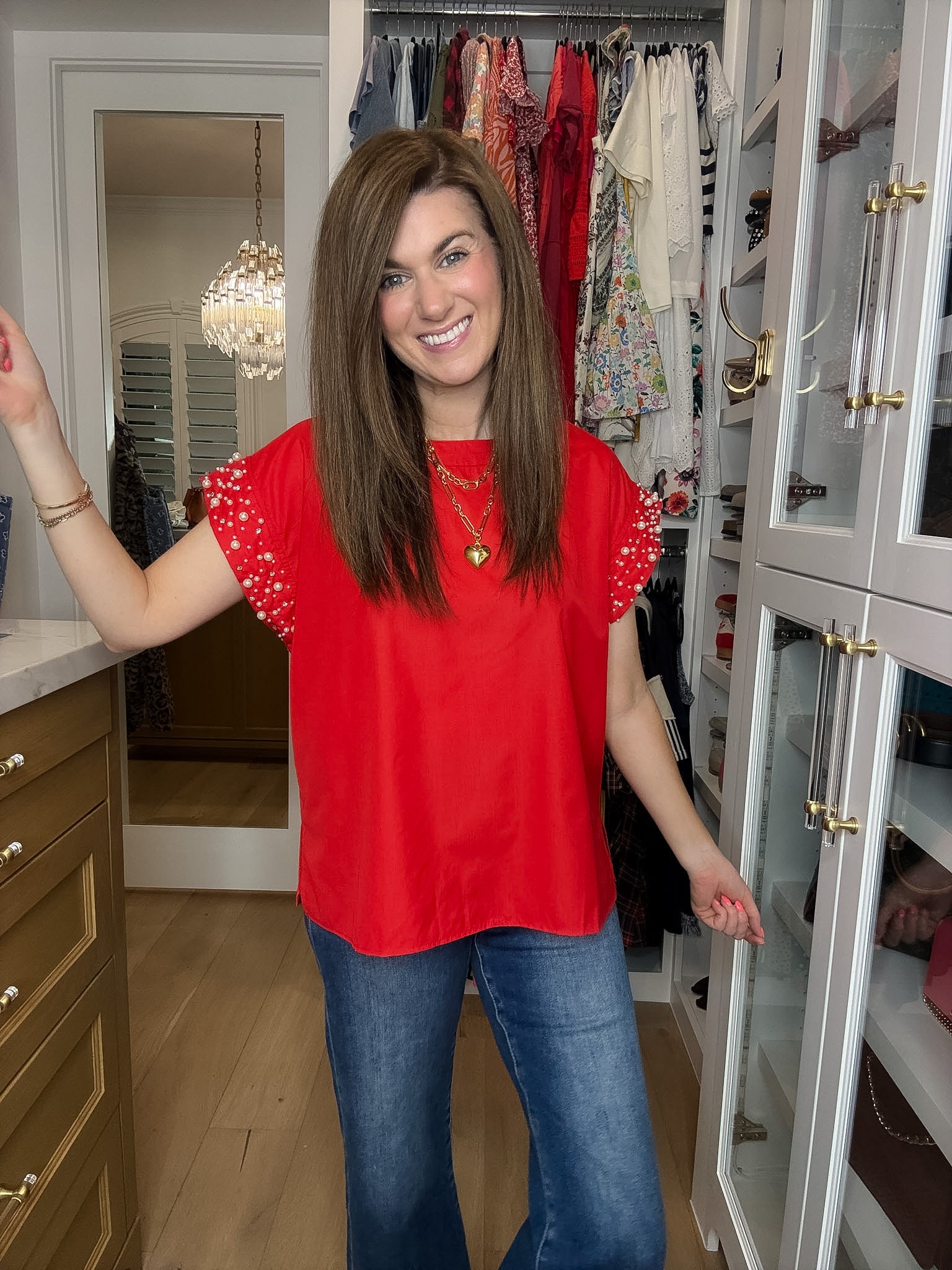 Timeless Charm Top in Red