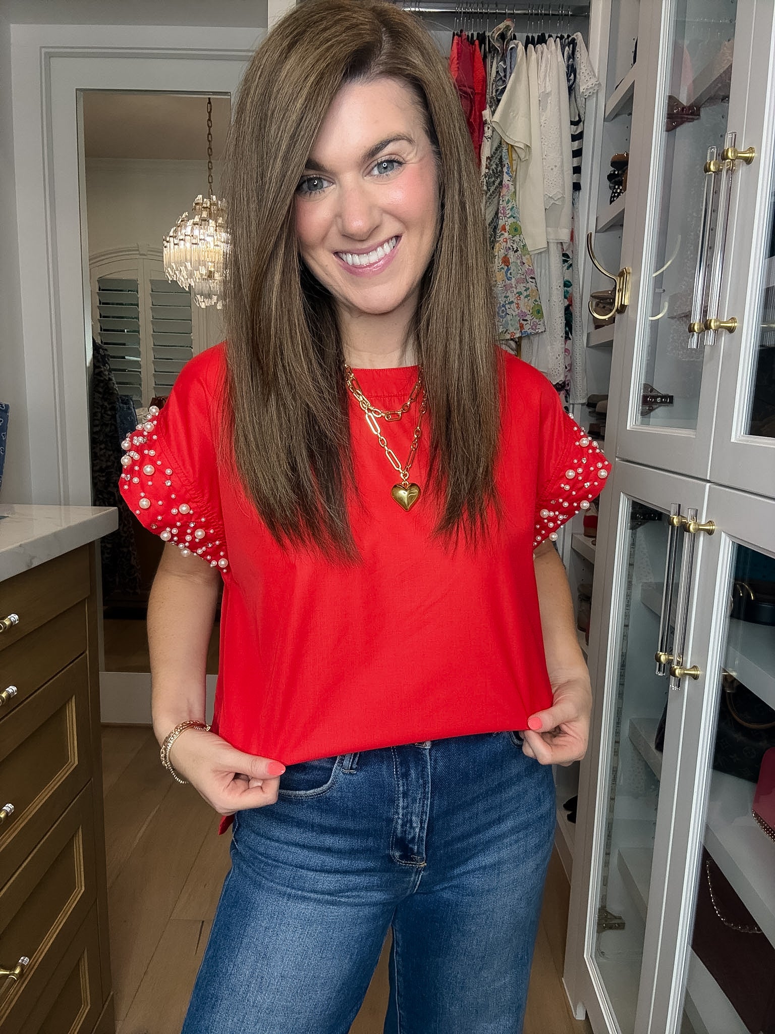 Timeless Charm Top in Red