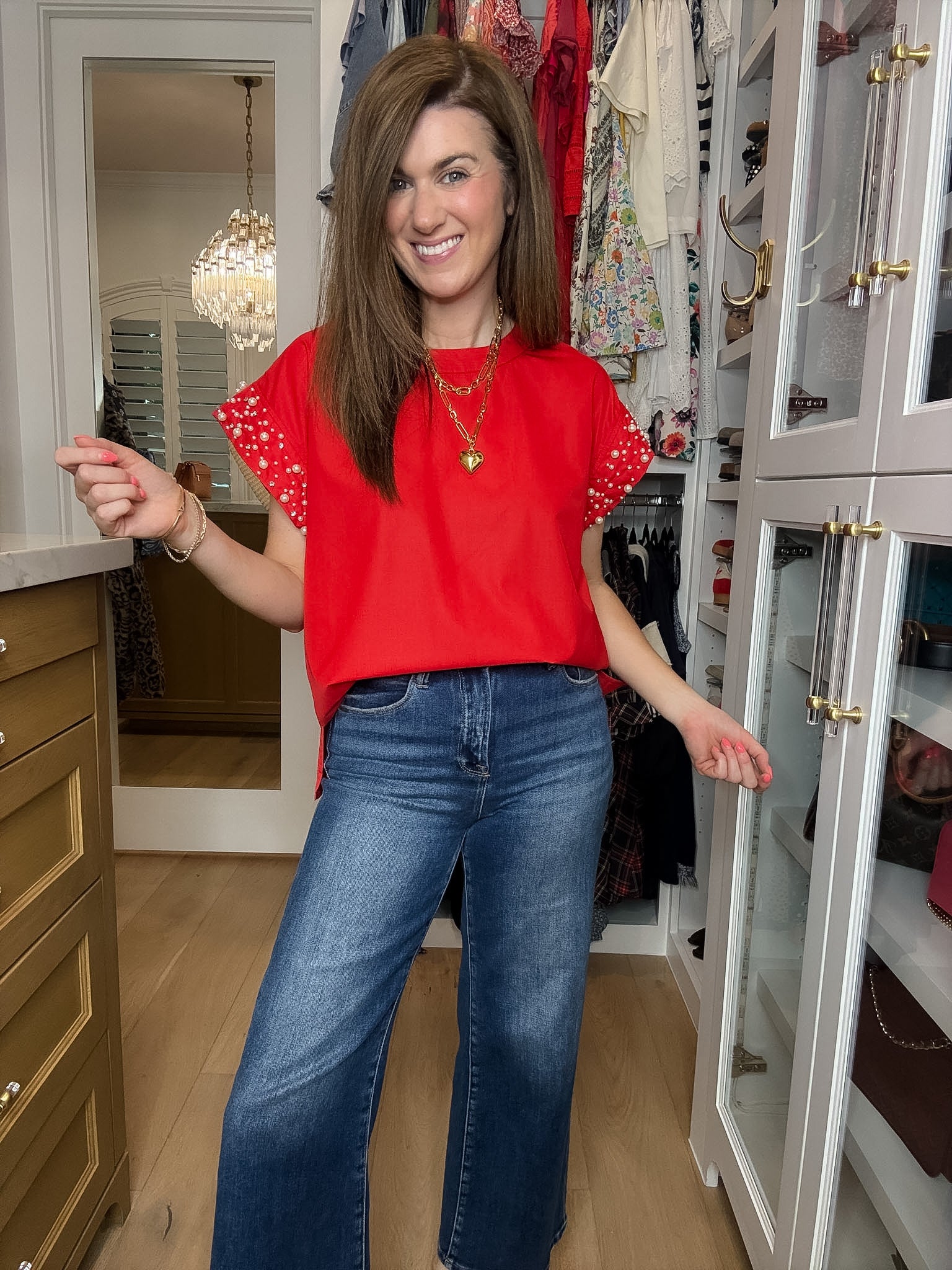Timeless Charm Top in Red