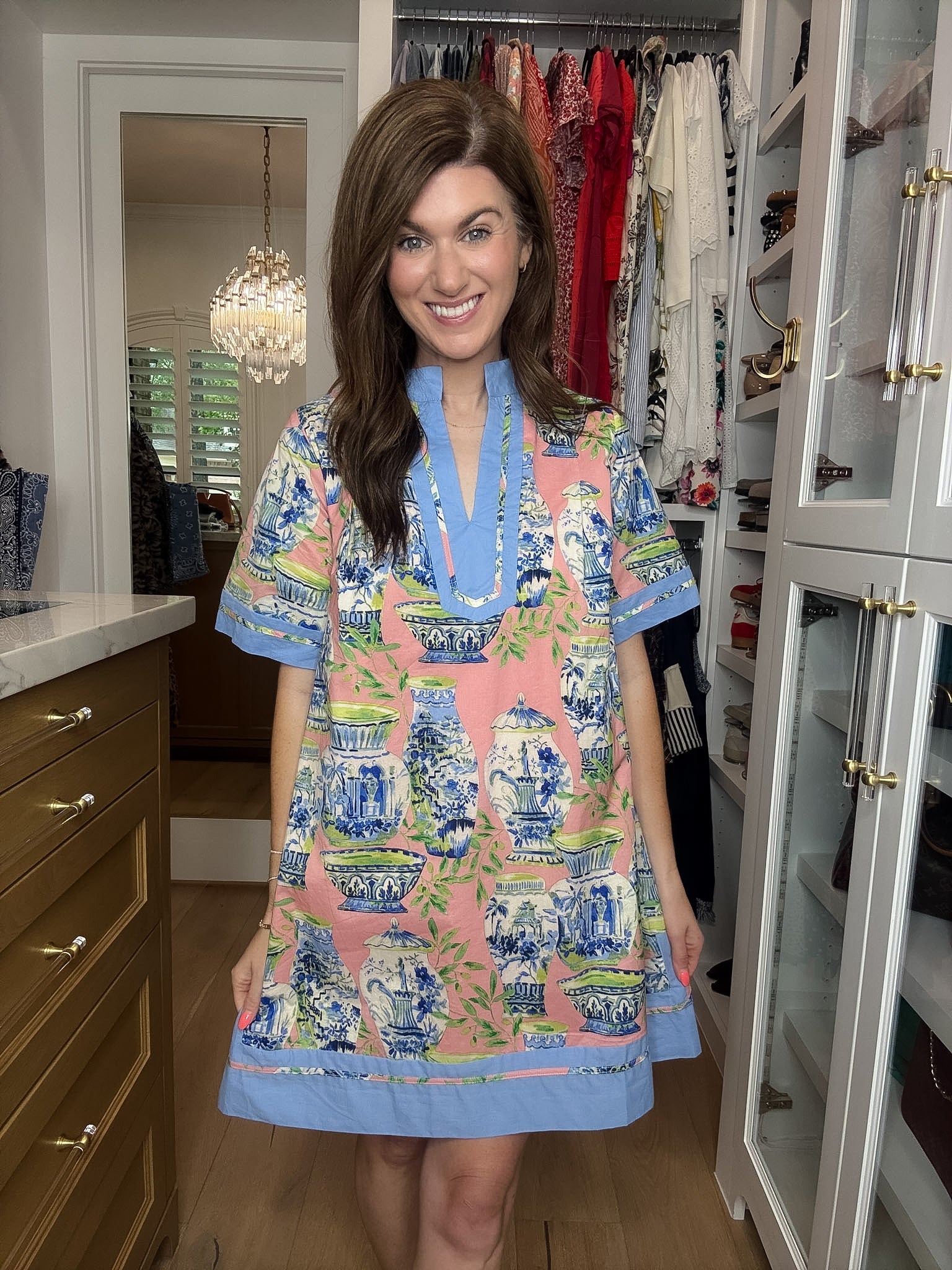 Ginger Jar Dress in Coral