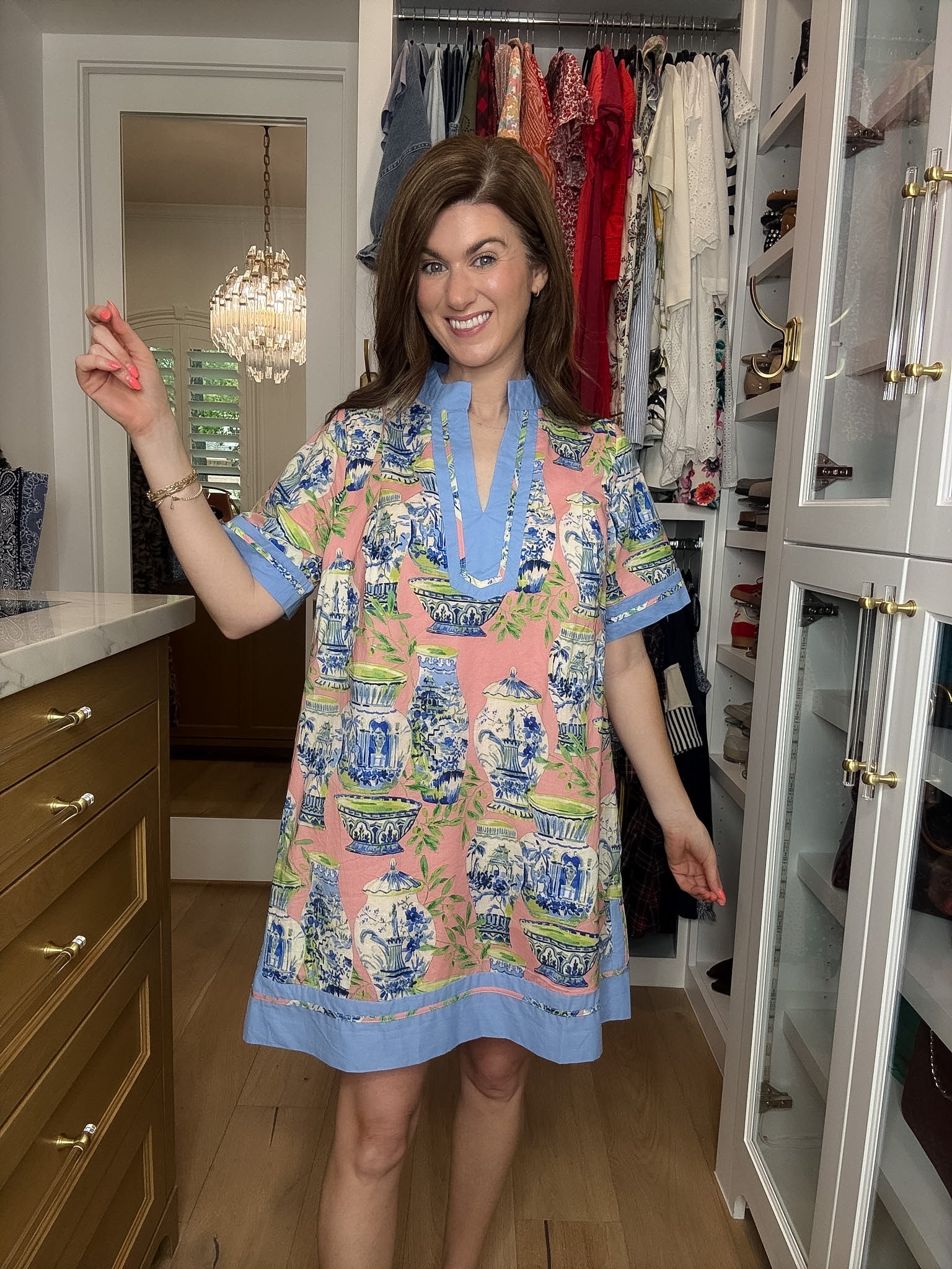 Ginger Jar Dress in Coral