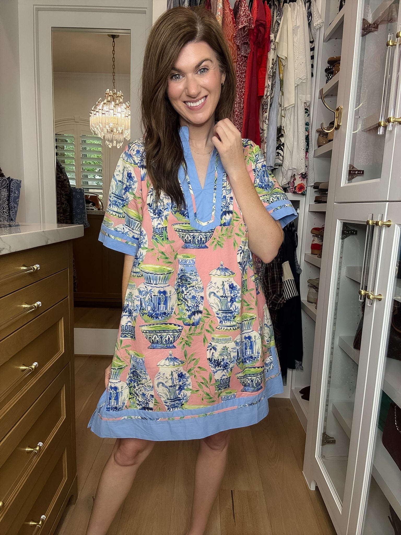 Ginger Jar Dress in Coral