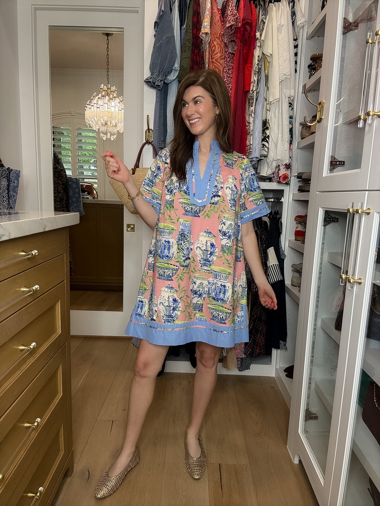 Ginger Jar Dress in Coral