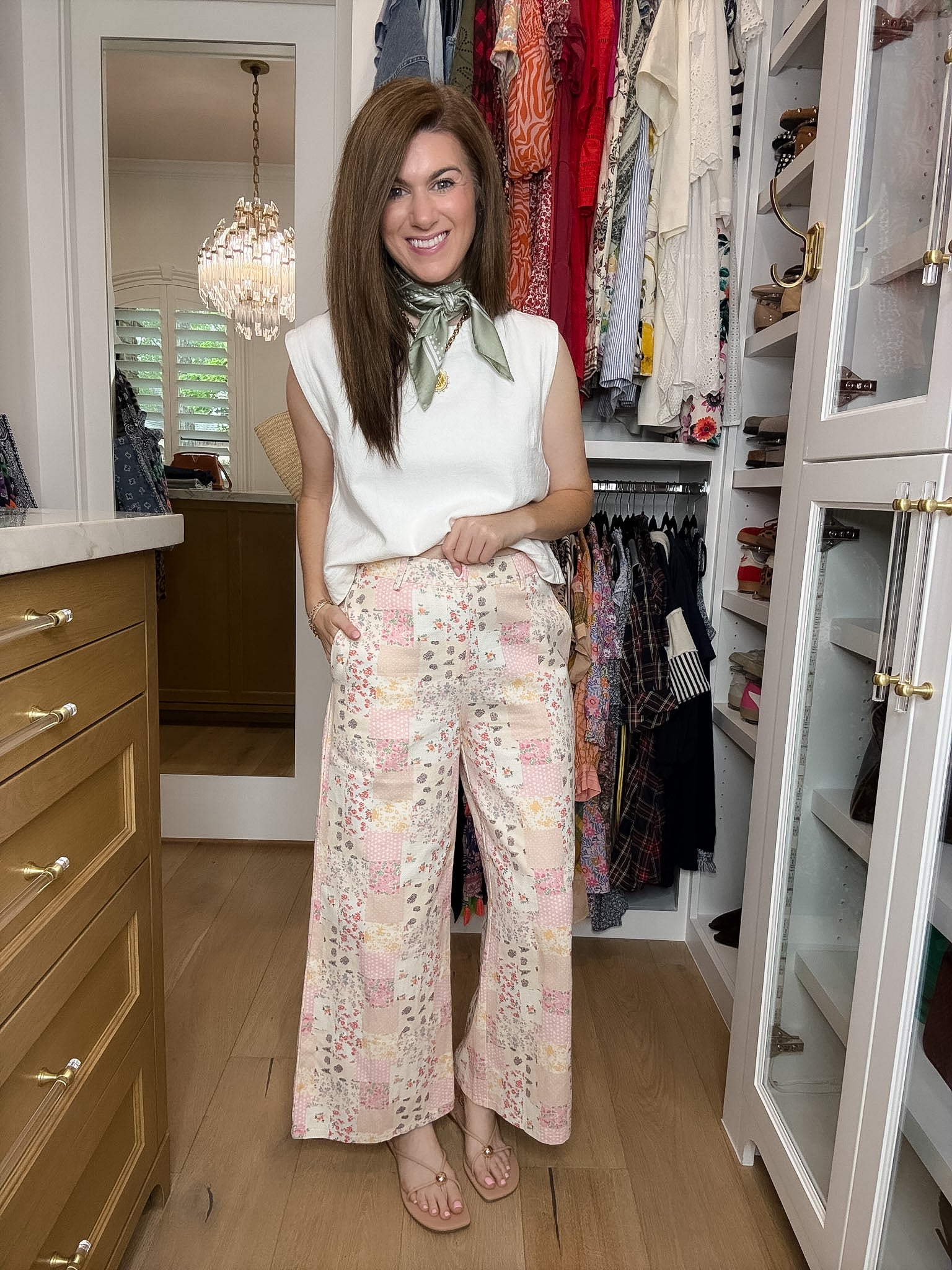 Patchwork Petals Wide Leg Jeans