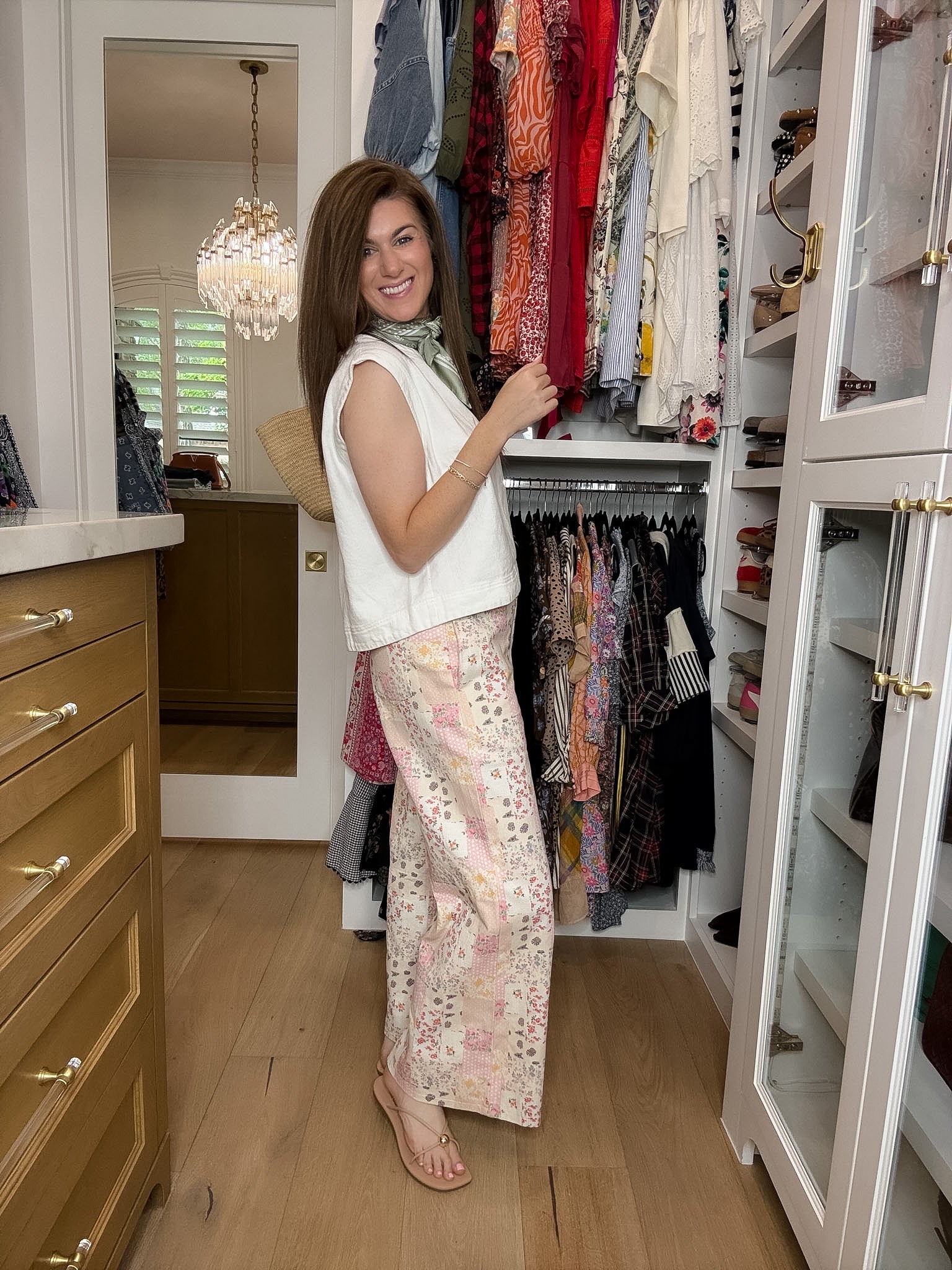 Patchwork Petals Wide Leg Jeans