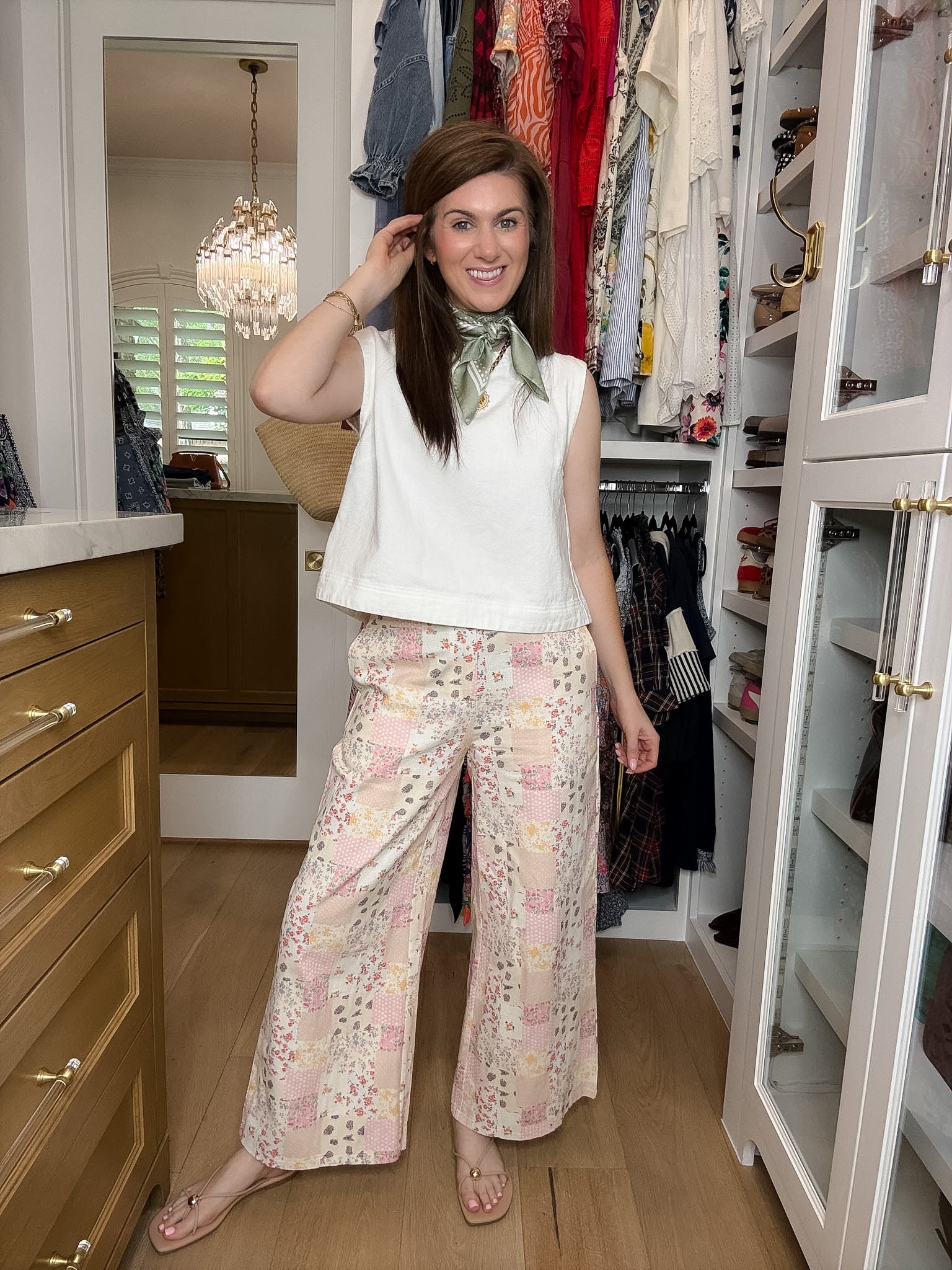 Patchwork Petals Wide Leg Jeans