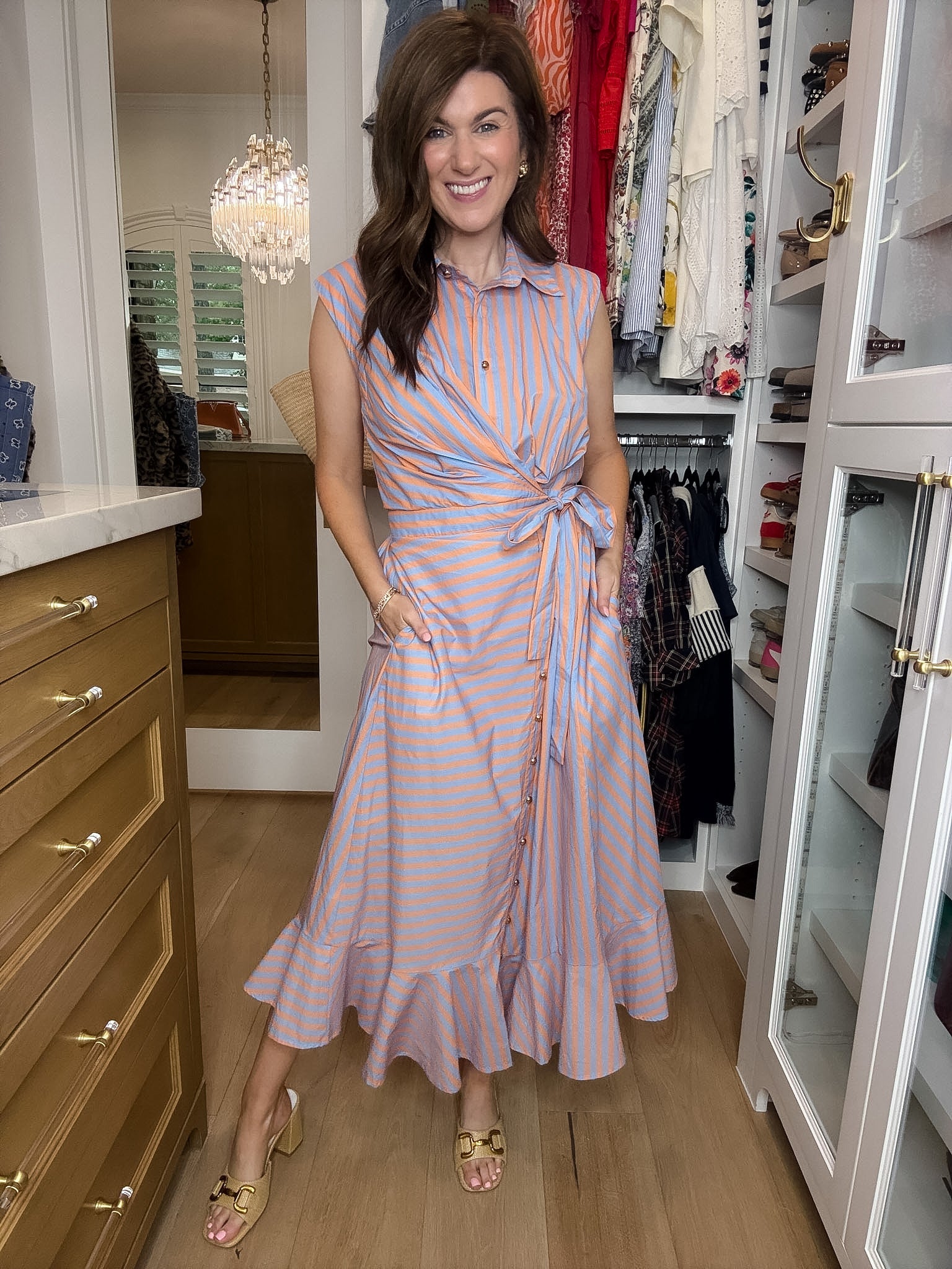 Sweet Talker Striped Wrap Dress