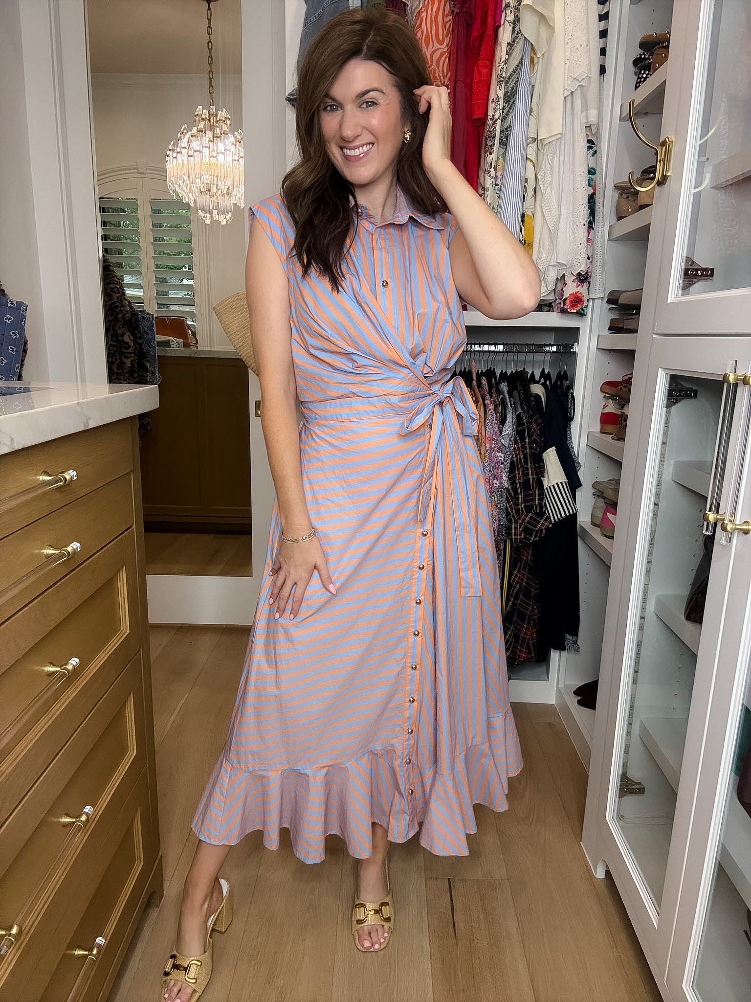 Sweet Talker Striped Wrap Dress