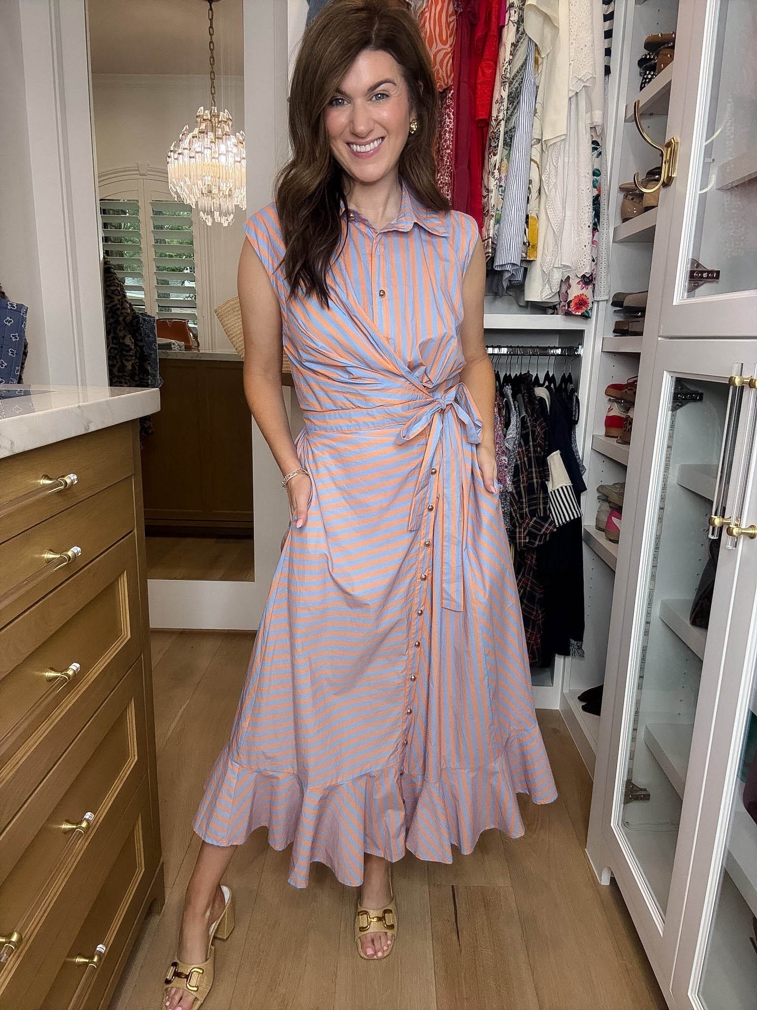 Sweet Talker Striped Wrap Dress