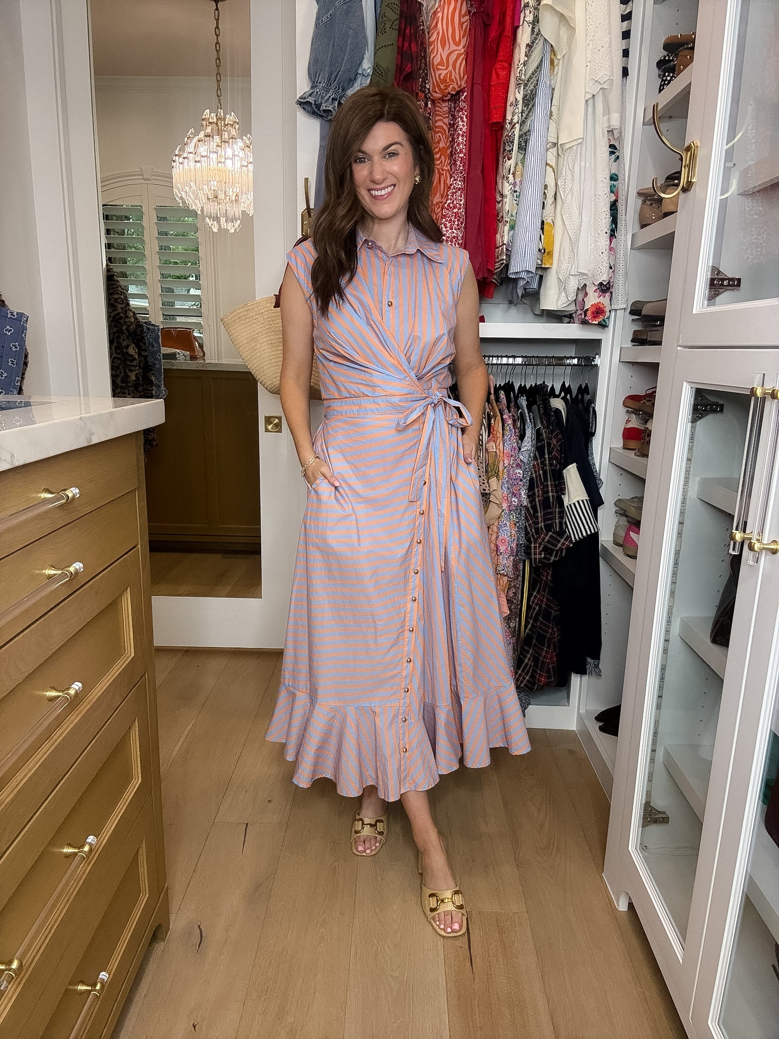Sweet Talker Striped Wrap Dress