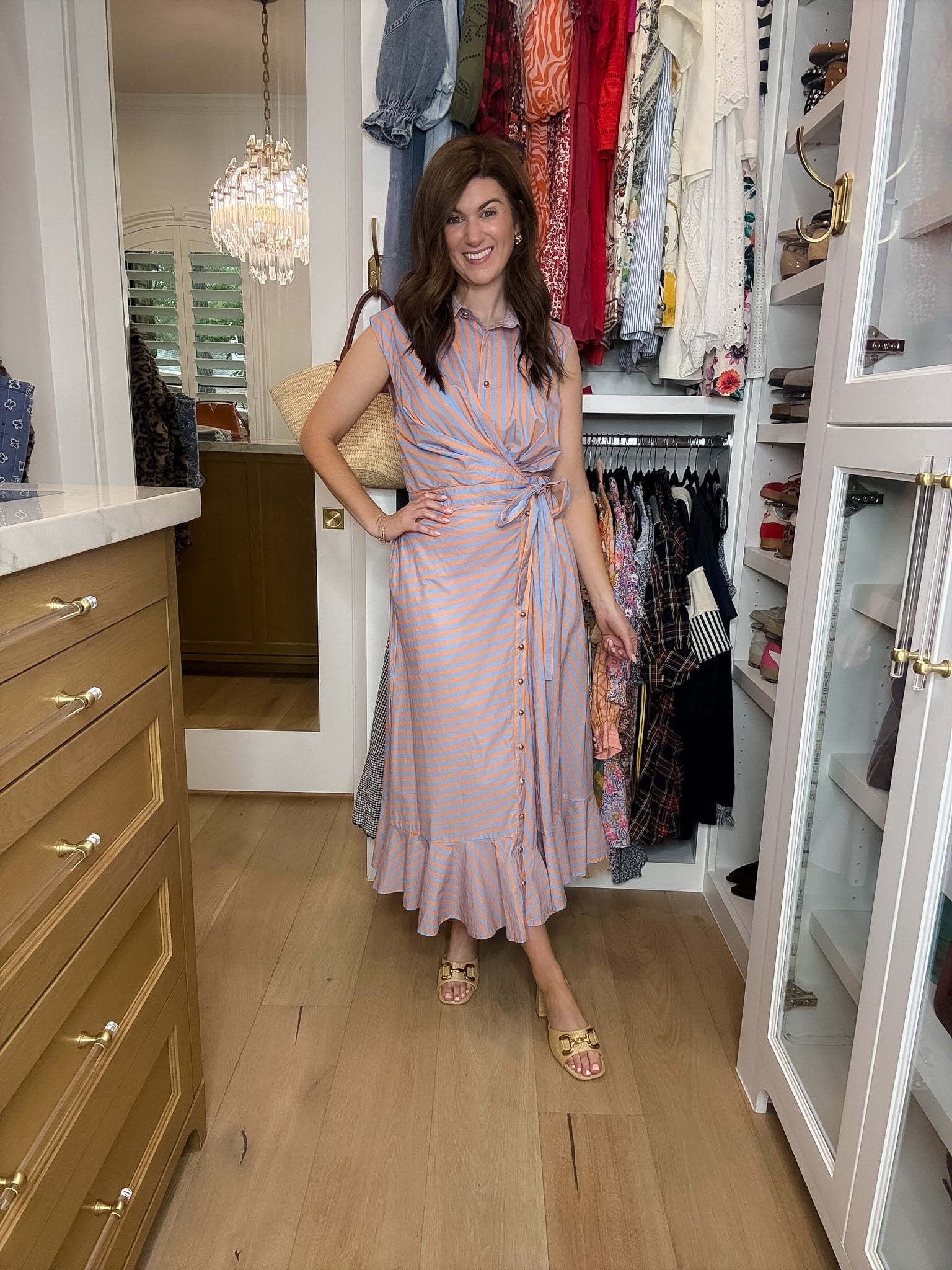 Sweet Talker Striped Wrap Dress