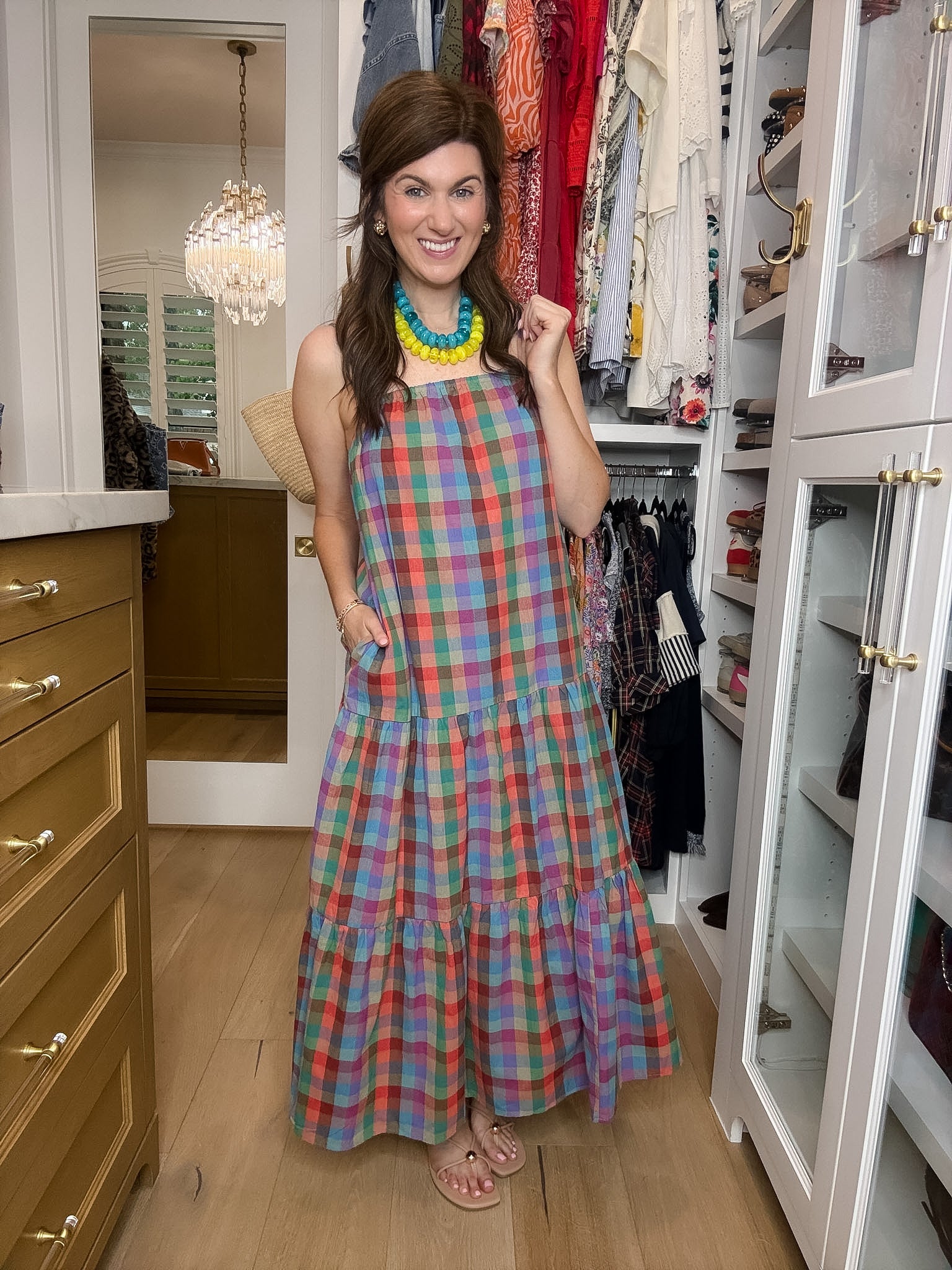 Mad for Madras Plaid Maxi Dress