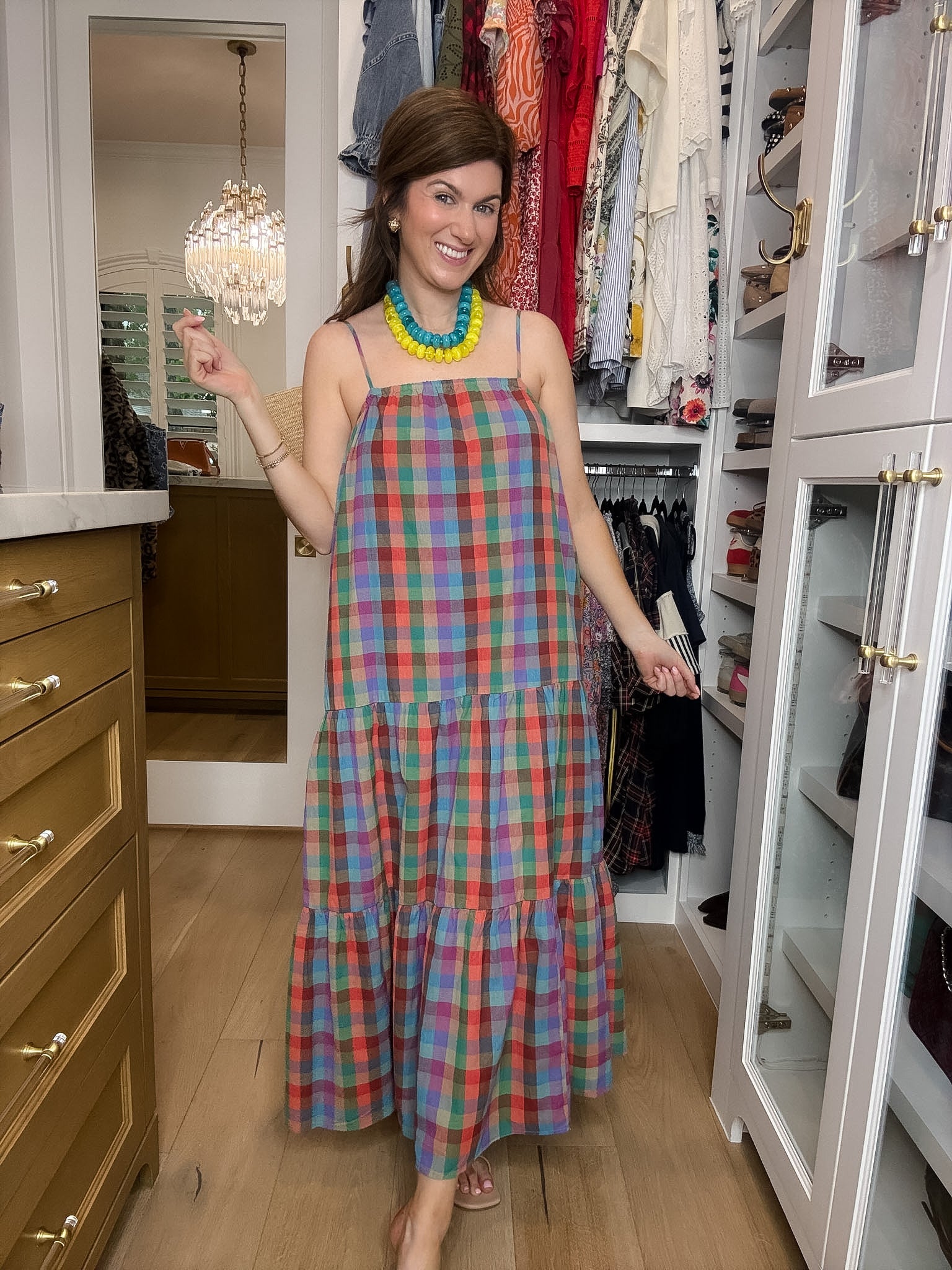 Mad for Madras Plaid Maxi Dress