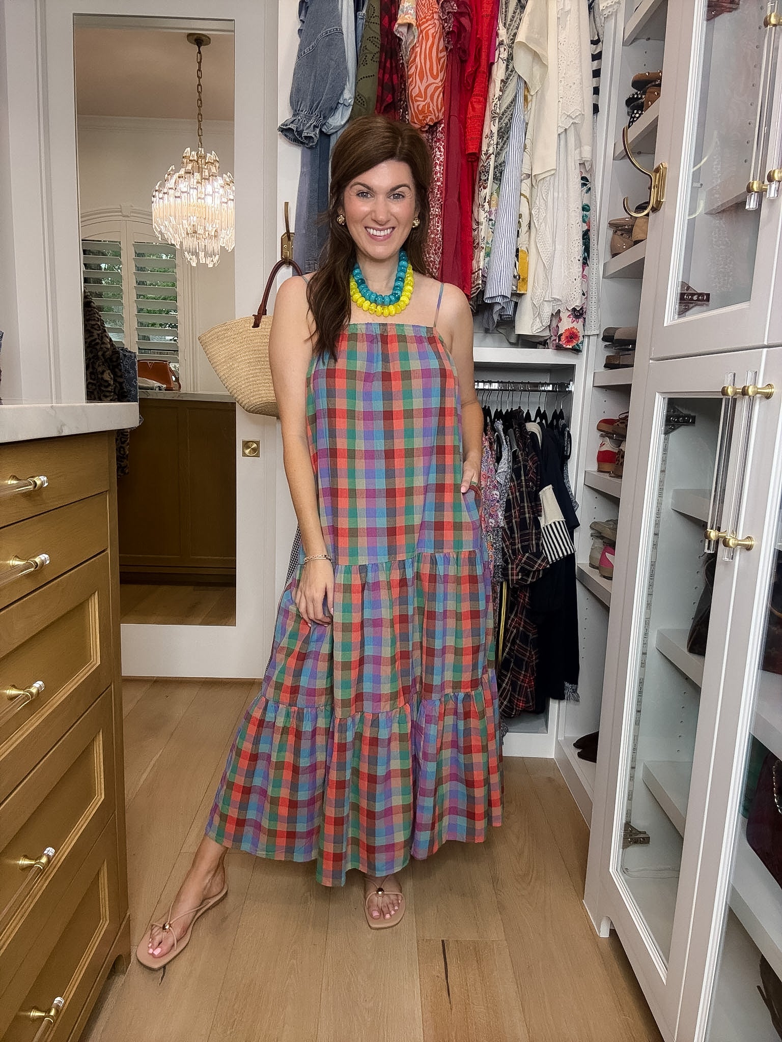 Mad for Madras Plaid Maxi Dress