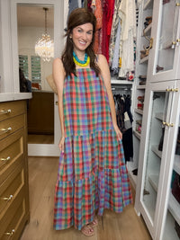 Mad for Madras Plaid Maxi Dress