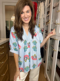 Palm House Printed Top