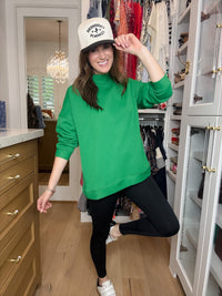 On the Go Textured Pocket Tunic in Green