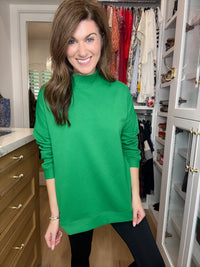 On the Go Textured Pocket Tunic in Green