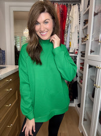On the Go Textured Pocket Tunic in Green